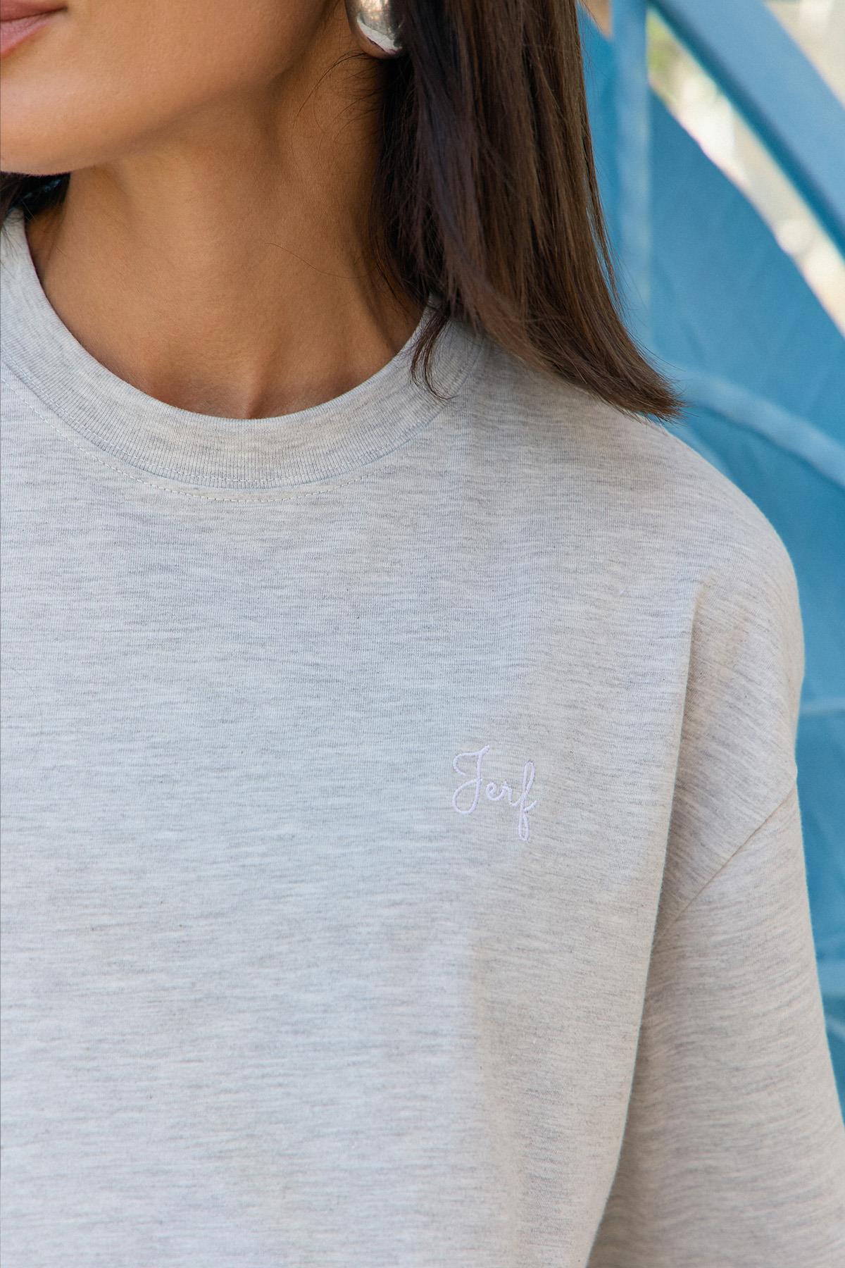 Aura Oversize T-Shirt Gray Melange