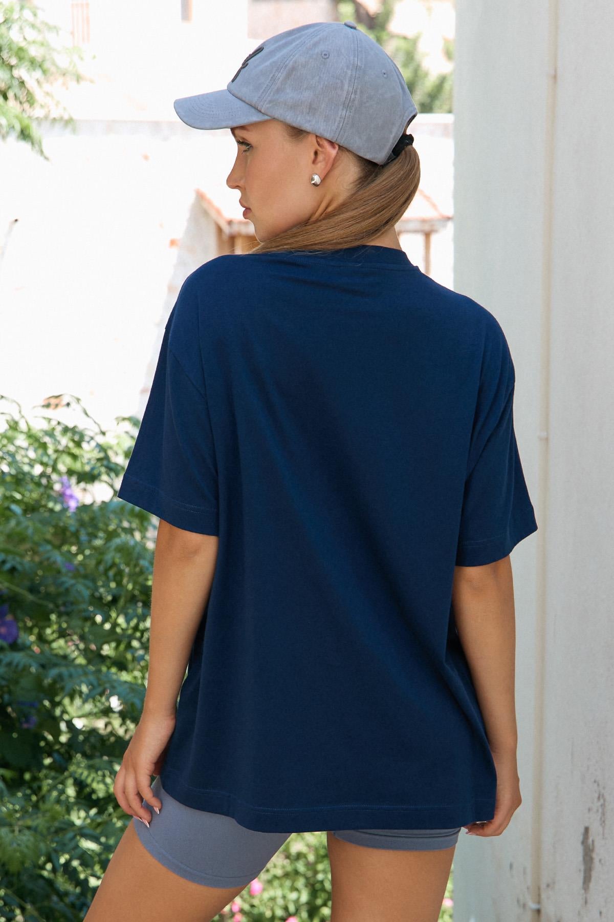 Aura Oversize T-Shirt Navy 