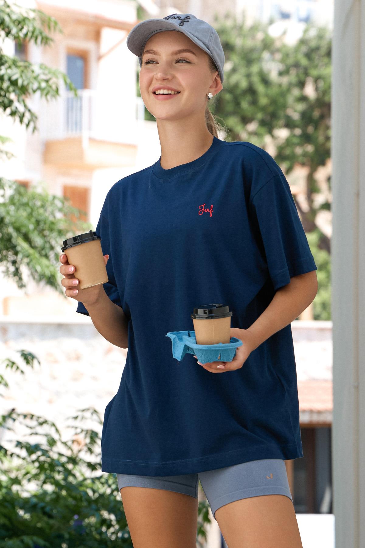 Aura Oversize T-Shirt Navy 