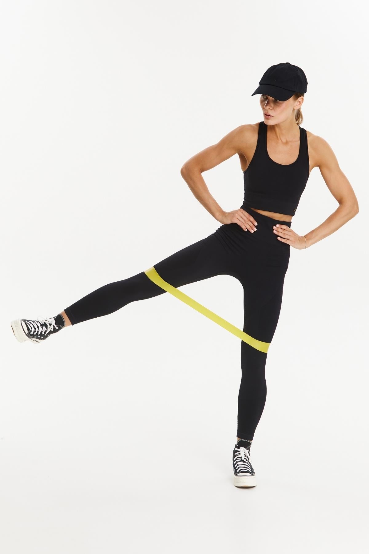 Jerf Gela High Waist, Flexible and Recovery Sports Leggings Black