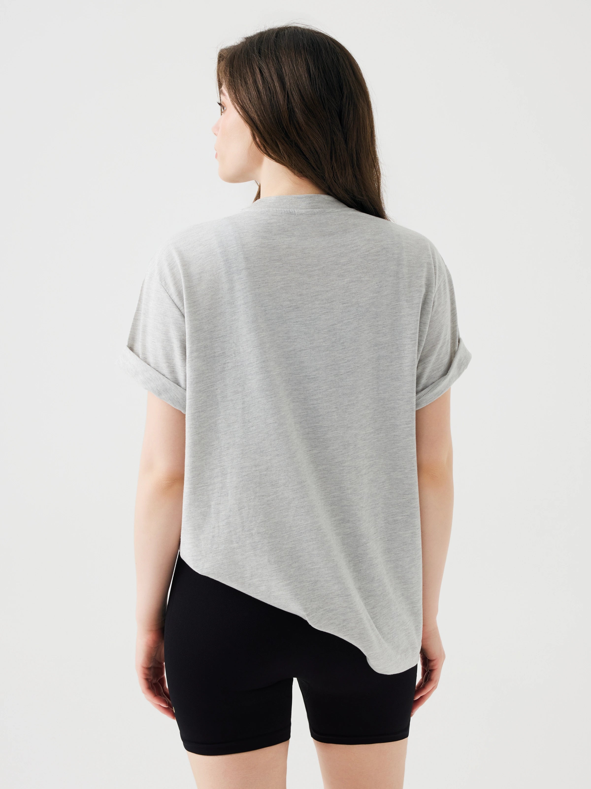 Aura Oversize T-Shirt Gri Melanj