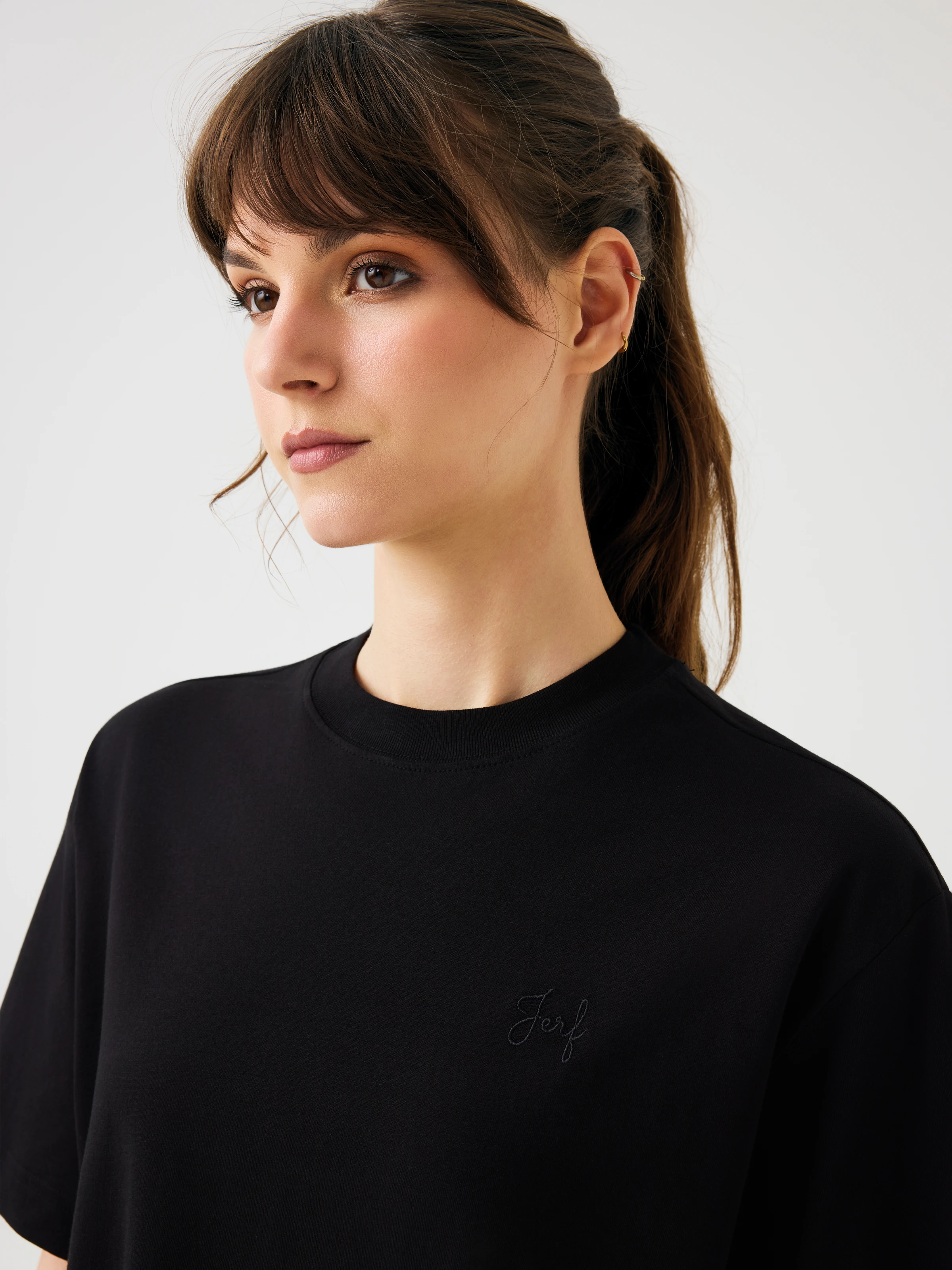 Aura Oversize T-Shirt Siyah