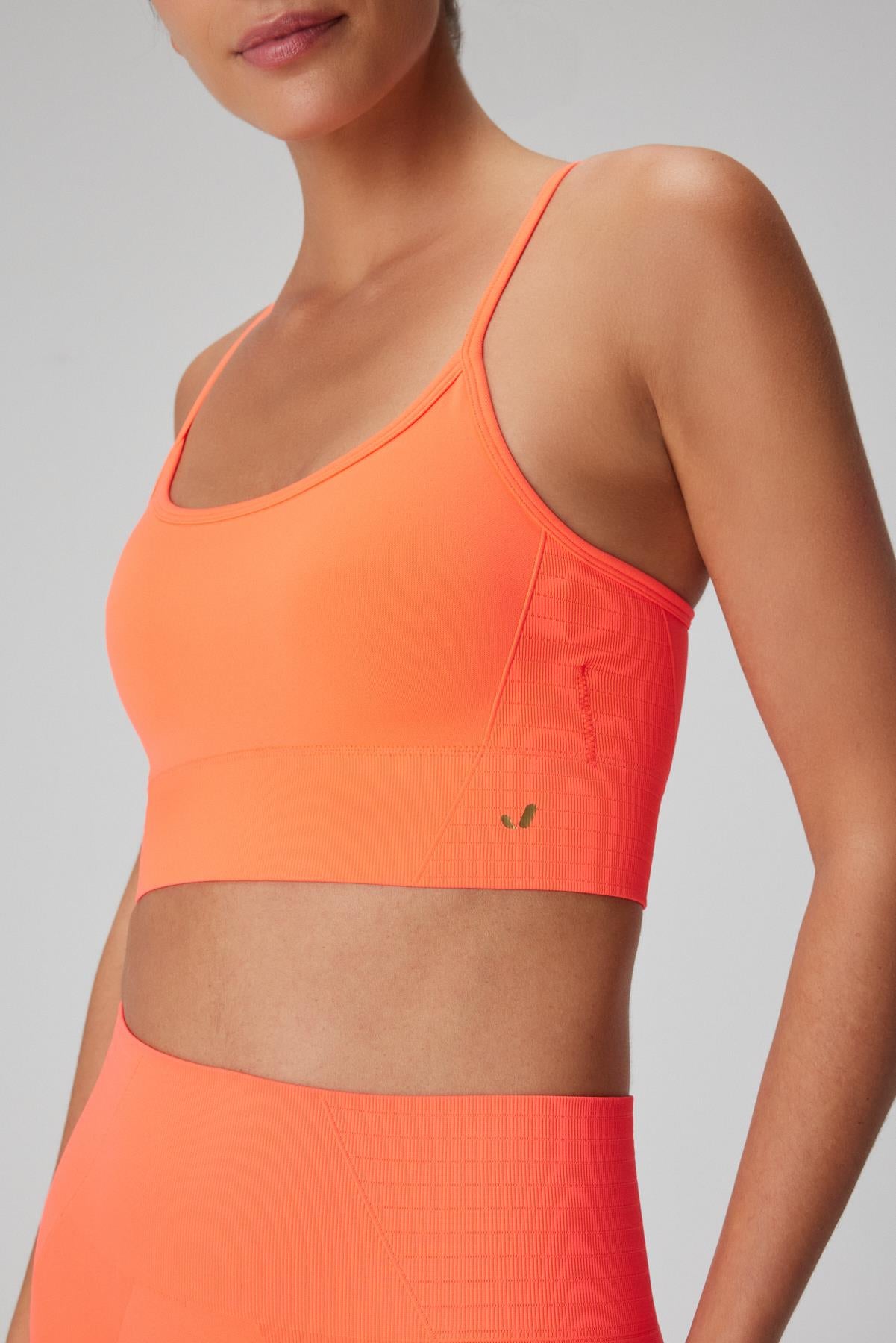 Gela Ayar Askılı Sport Bra Neon Mercan