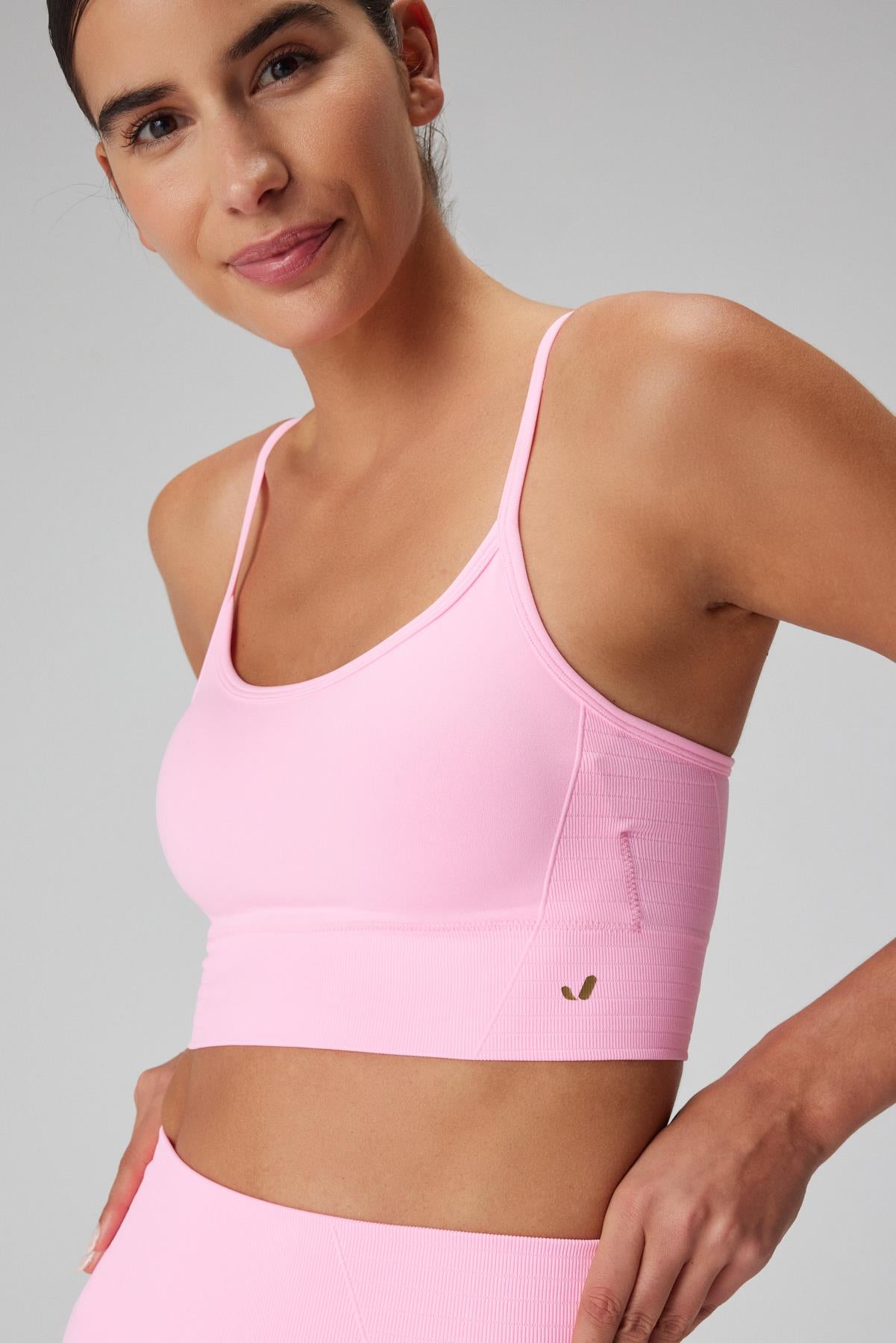 Gela Ayar Askılı Sport Bra Neon Pembe