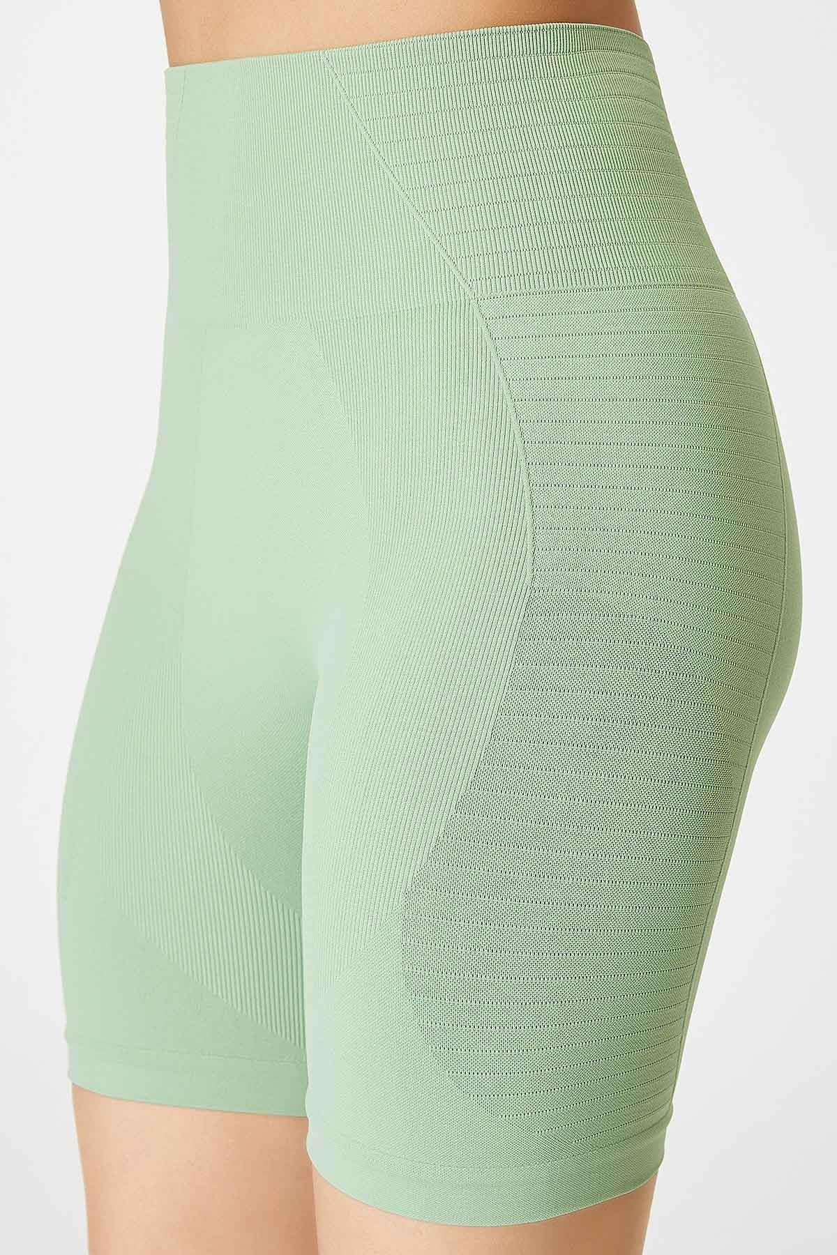 Gela Şekillendirici Sport Biker Tayt Pastel Yeşil