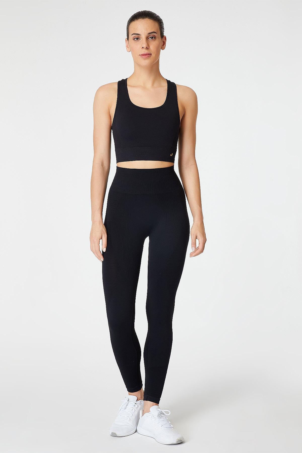 Jerf Gela High Waist, Flexible and Recovery Sports Leggings Black