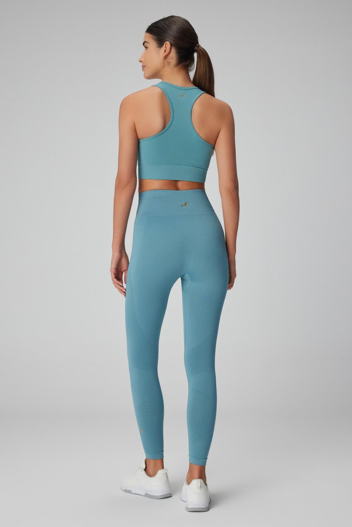 Gela High Waist, Flexible and Restorative Sports Leggings Water Green
