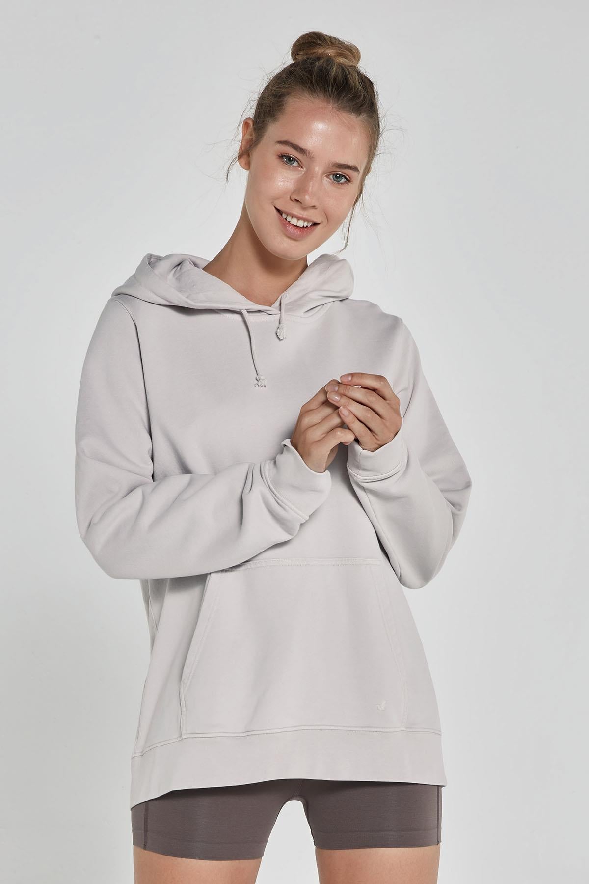 Lydney Kadın Kapüşonlu Sweatshirt Bej