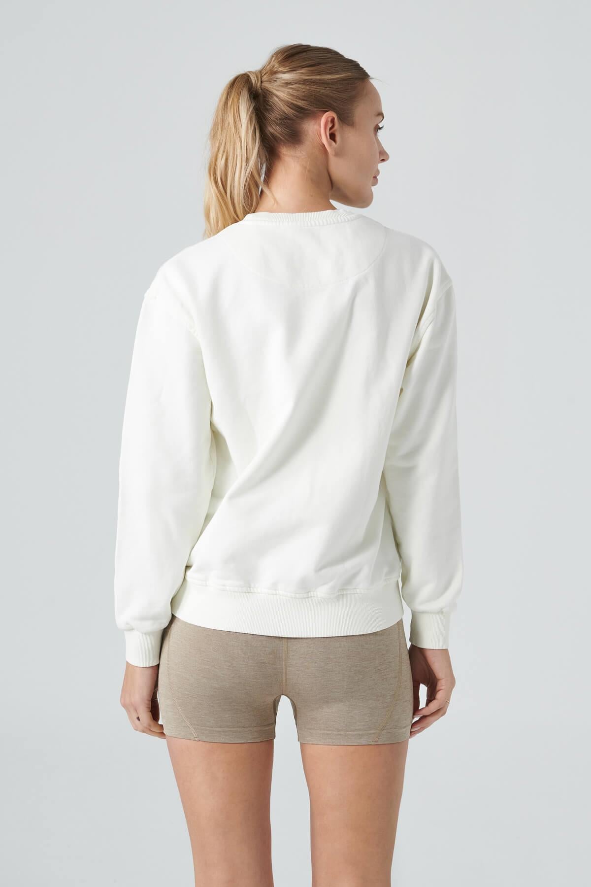 Lydney Kadın Sıfır Yaka Sweatshirt Krem