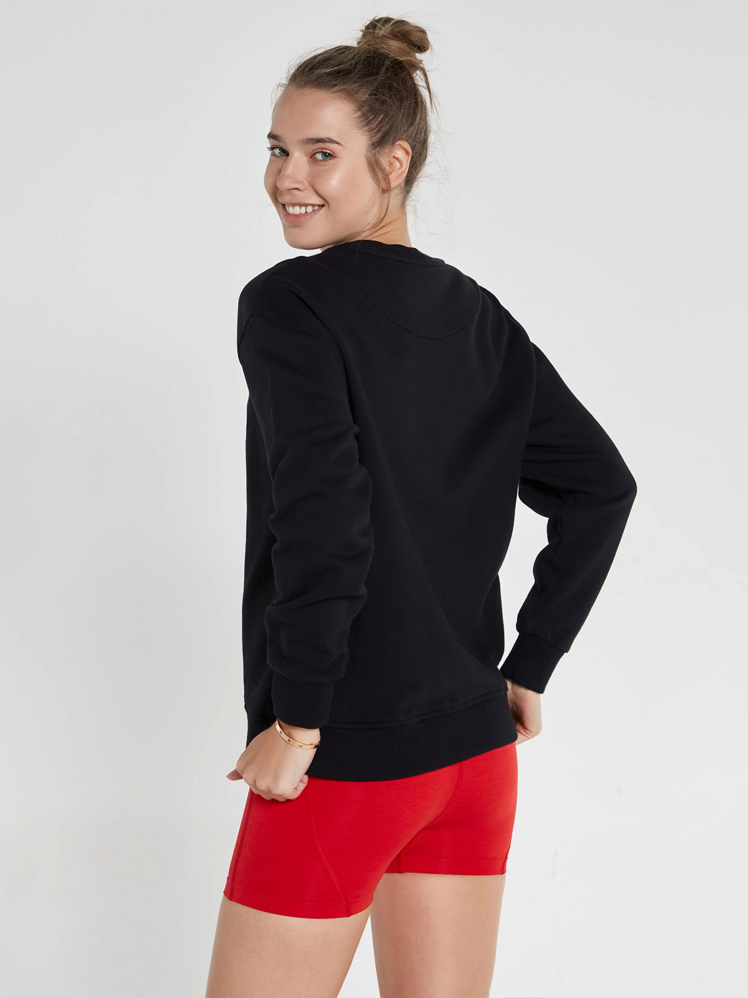 Lydney Kadın Sıfır Yaka Sweatshirt Siyah