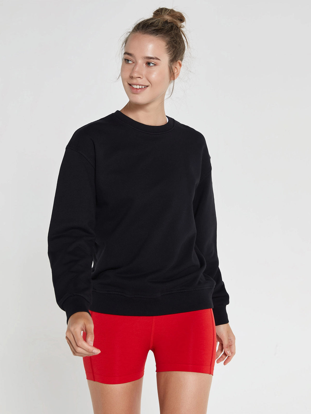 Lydney Kadın Sıfır Yaka Sweatshirt Siyah