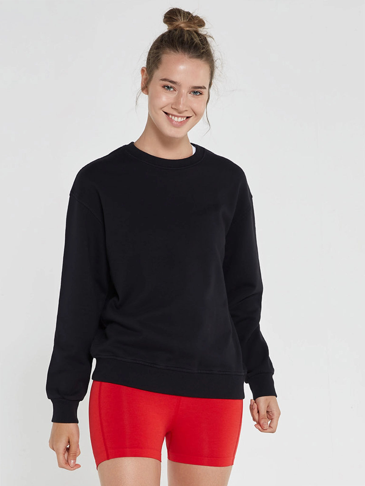 Lydney Kadın Sıfır Yaka Sweatshirt Siyah