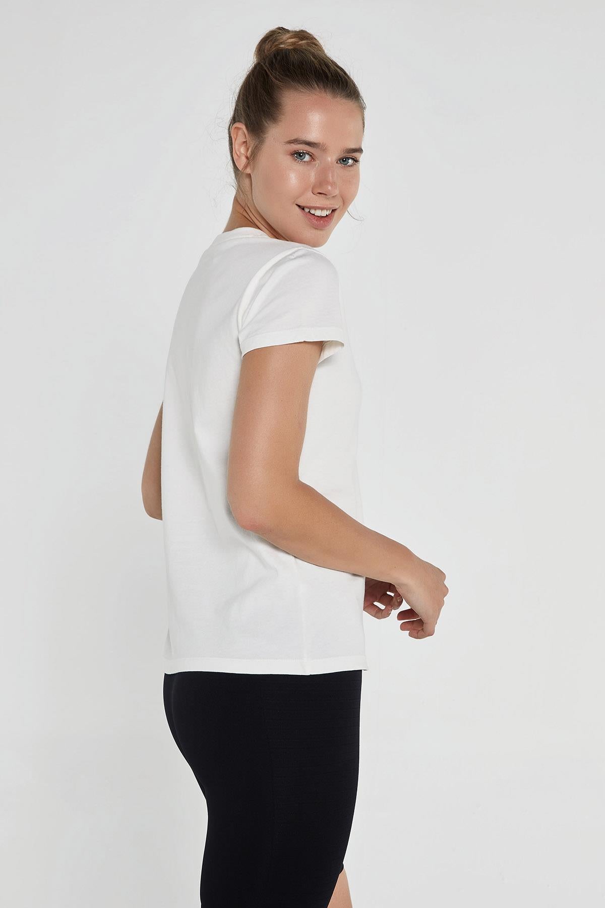 Lydney Kadın T-shirt Krem