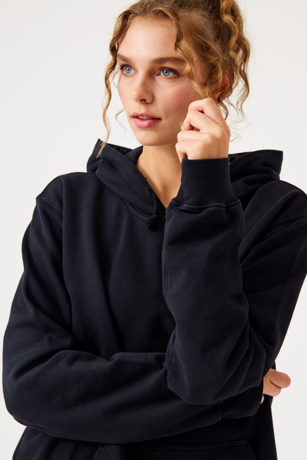 Lydney Unisex Hooded Sweatshirt Black