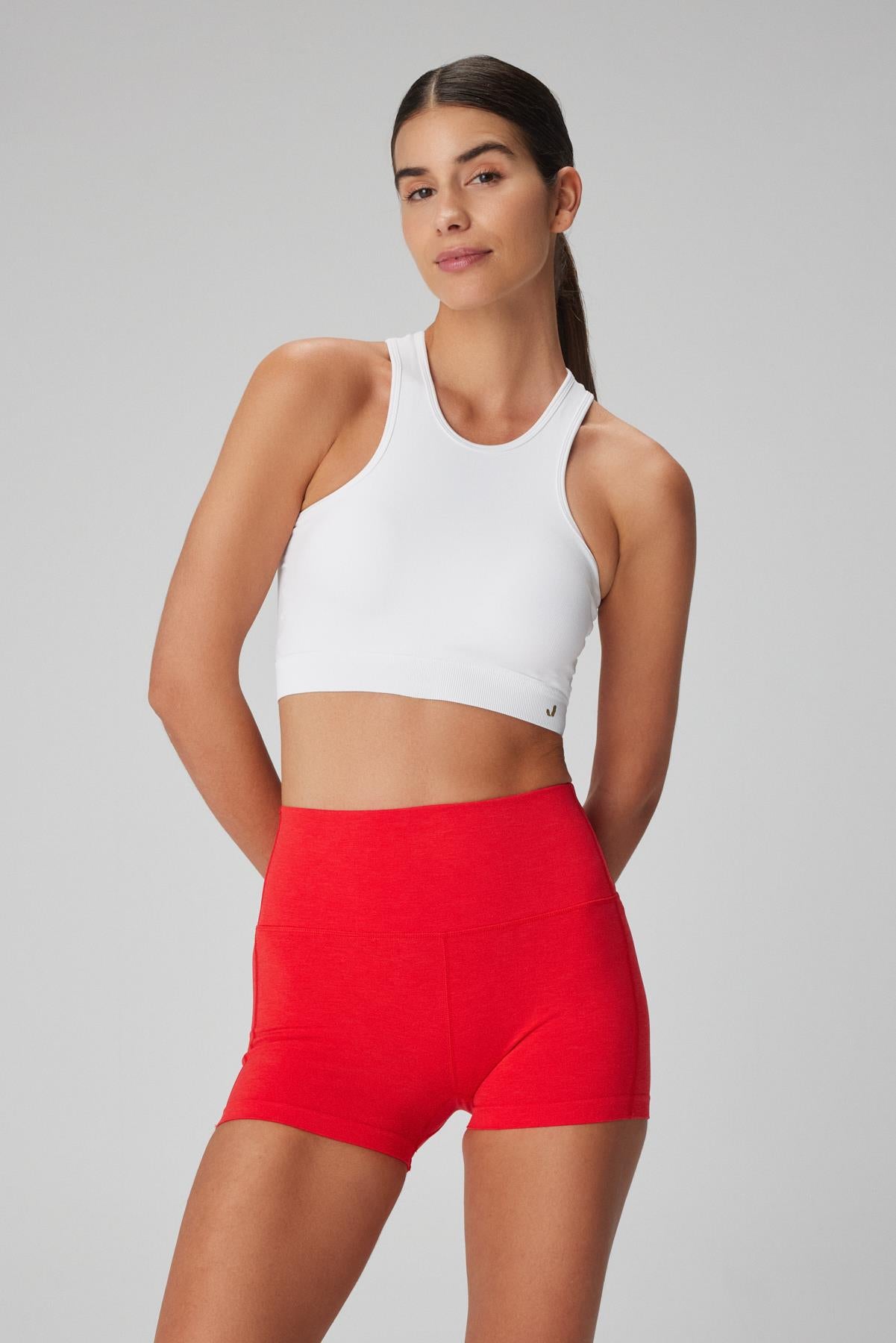 Palmi Self-Patterned Round Neck Covered Bra White