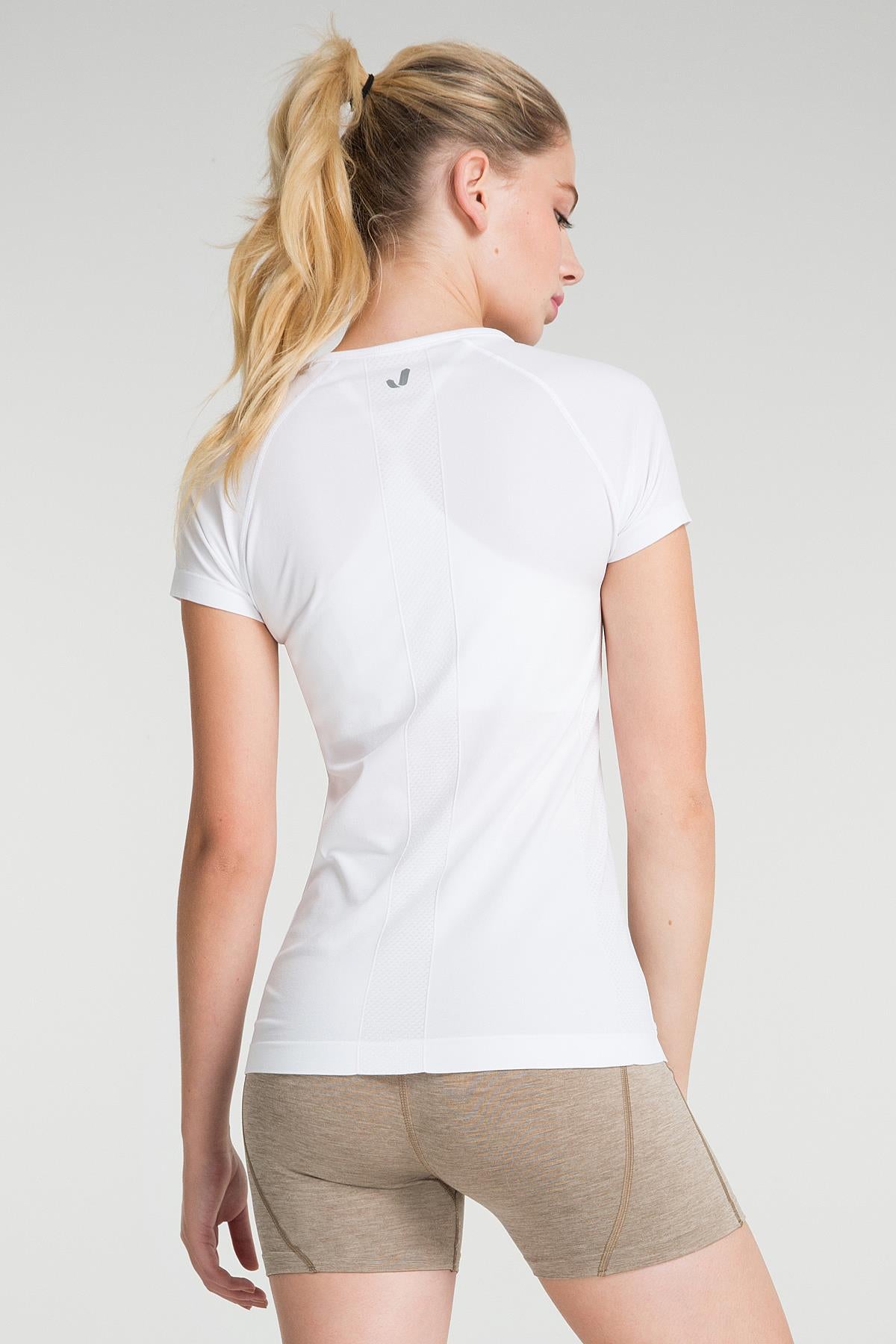 Pasto Bisiklet Yaka Ultra Hafif T-Shirt Beyaz