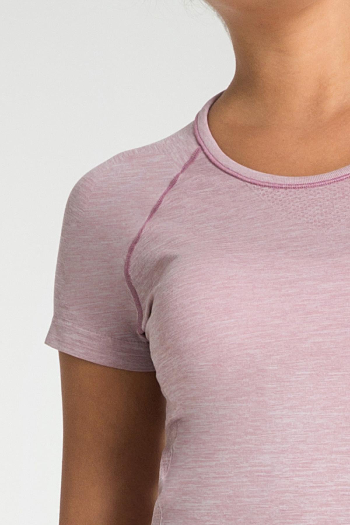 Pasto Bisiklet Yaka Ultra Hafif T-Shirt Pembe