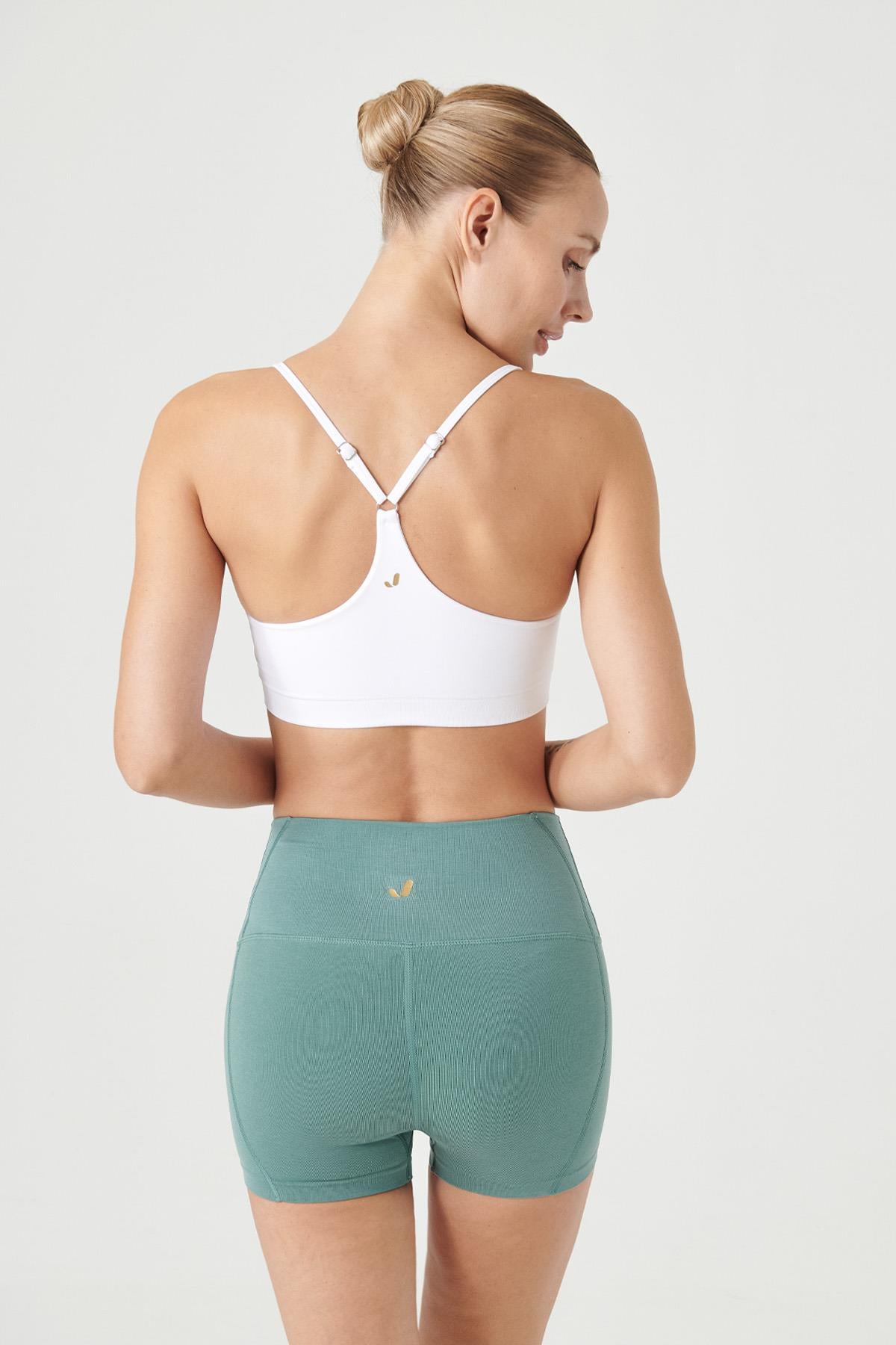 Pine Adjustable Thin Strap Bra White