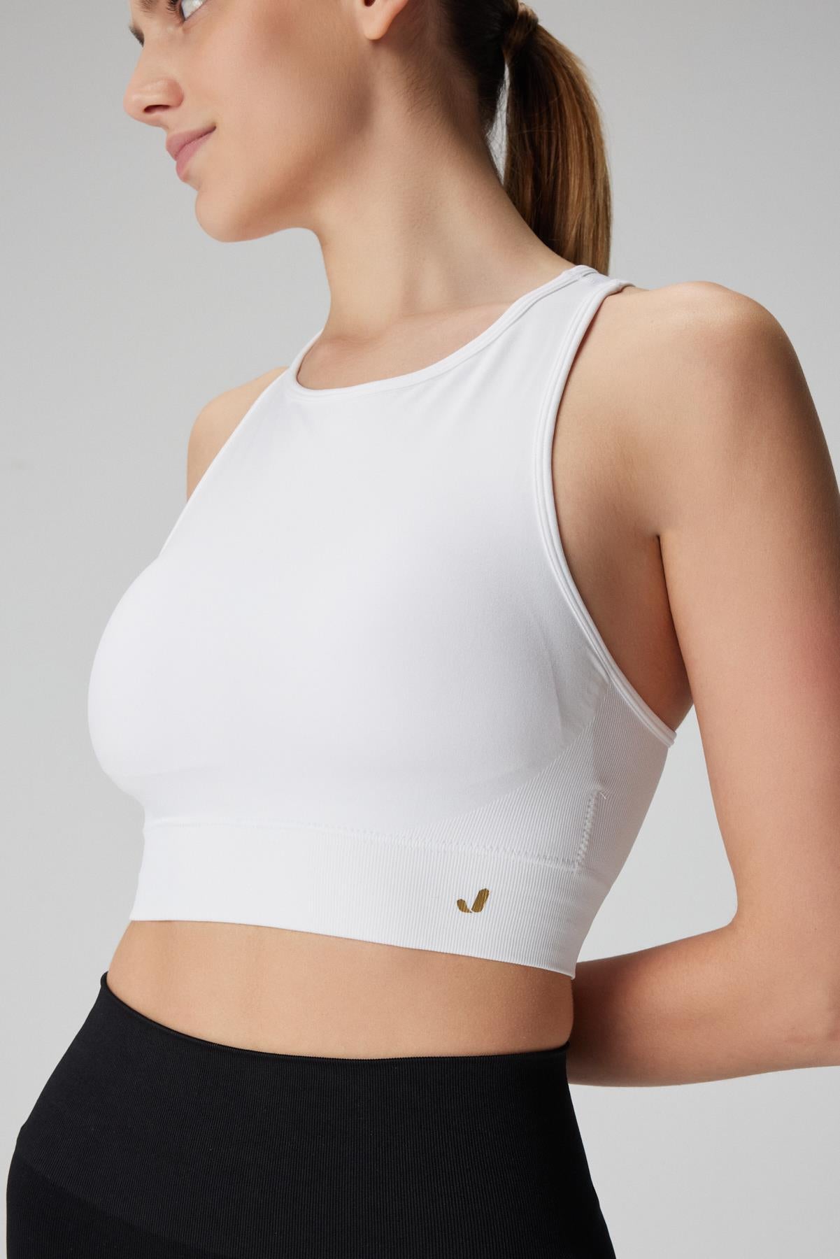 Vella Racerback Konfor Sport Bra Beyaz
