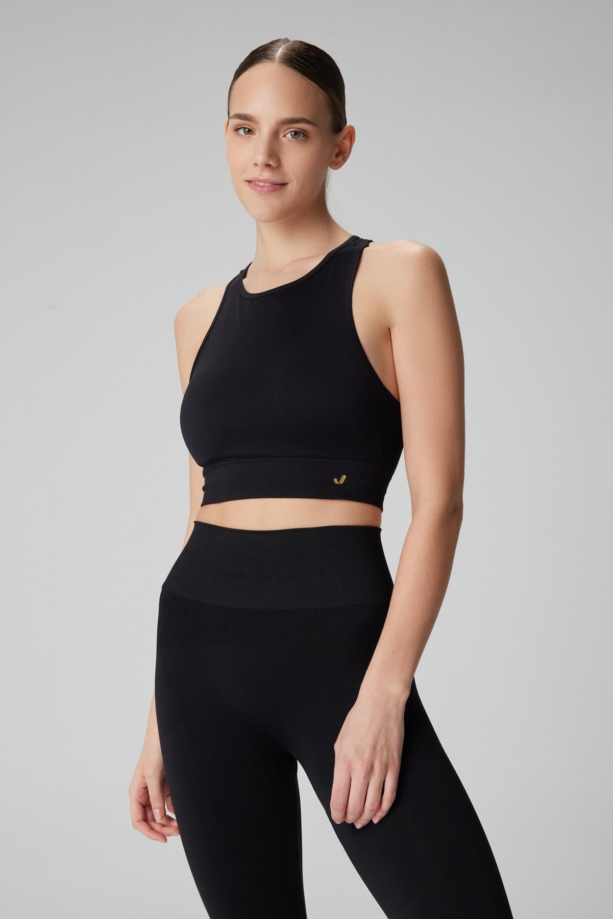 Vella Racerback Konfor Sport Bra Siyah