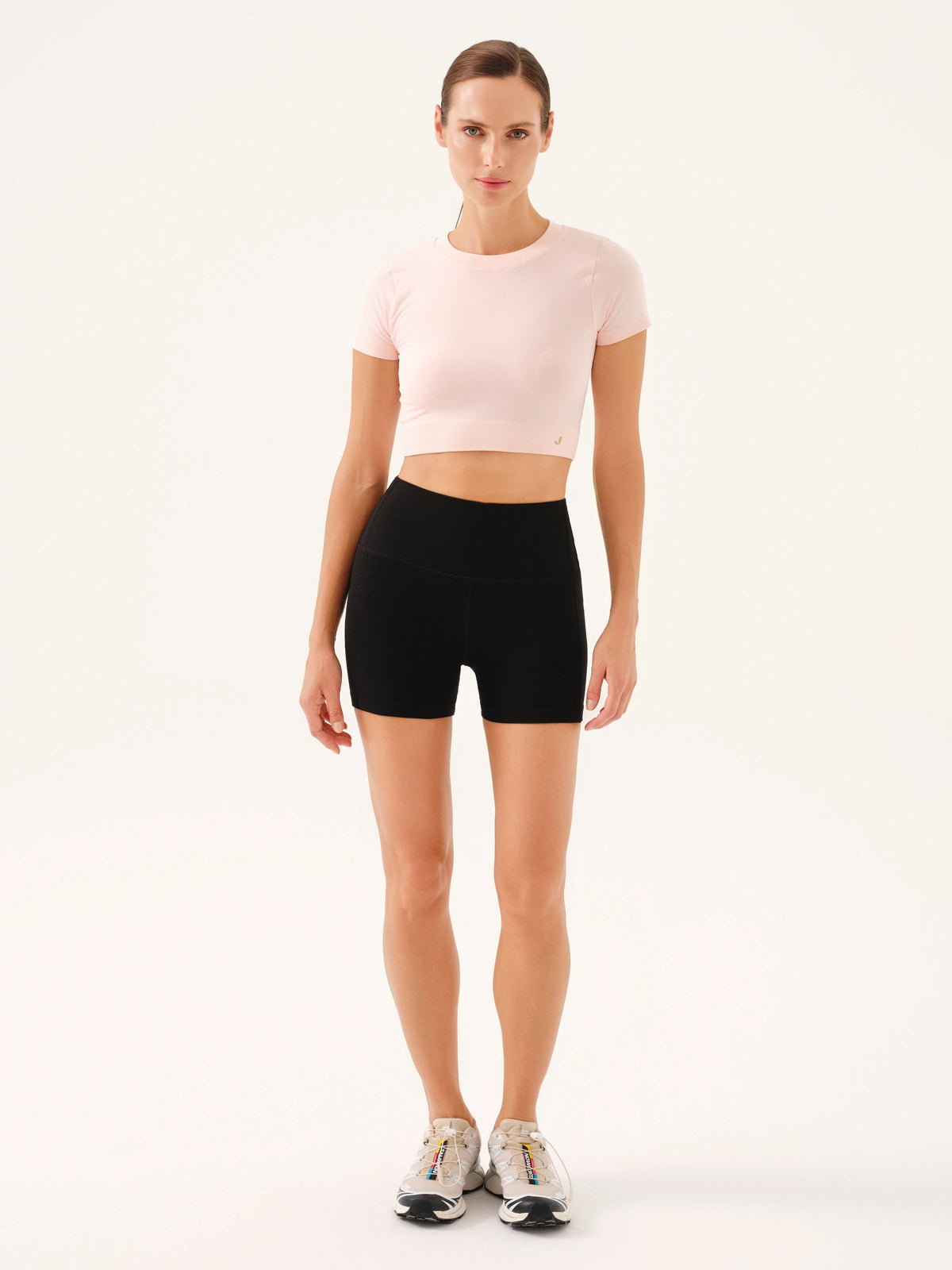 Captiva Yumuşak Dokulu & Esnek Crop Top Pembe