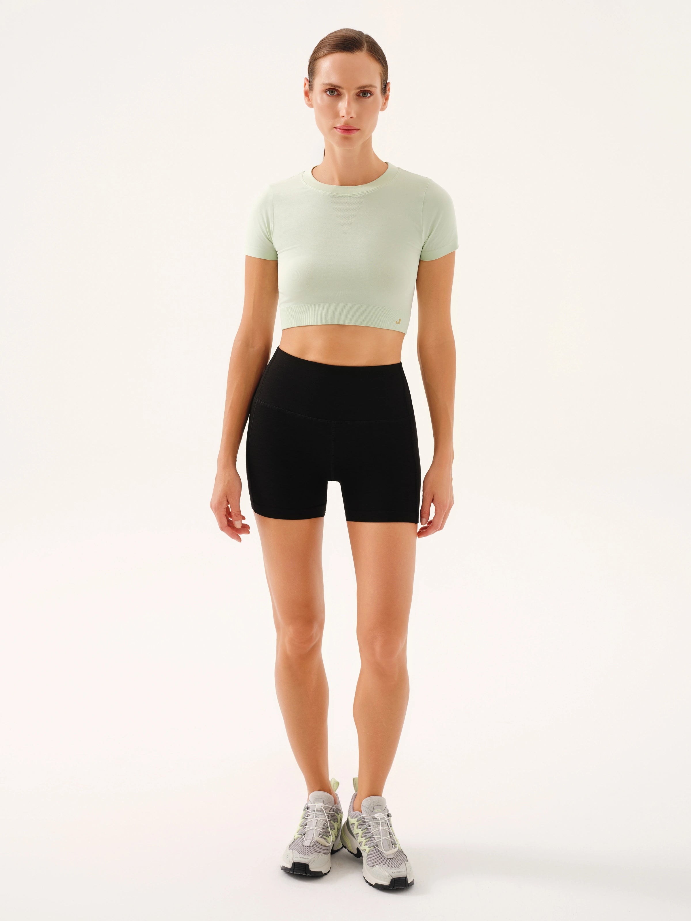 Captiva Yumuşak Dokulu & Esnek Crop Top Yeşil