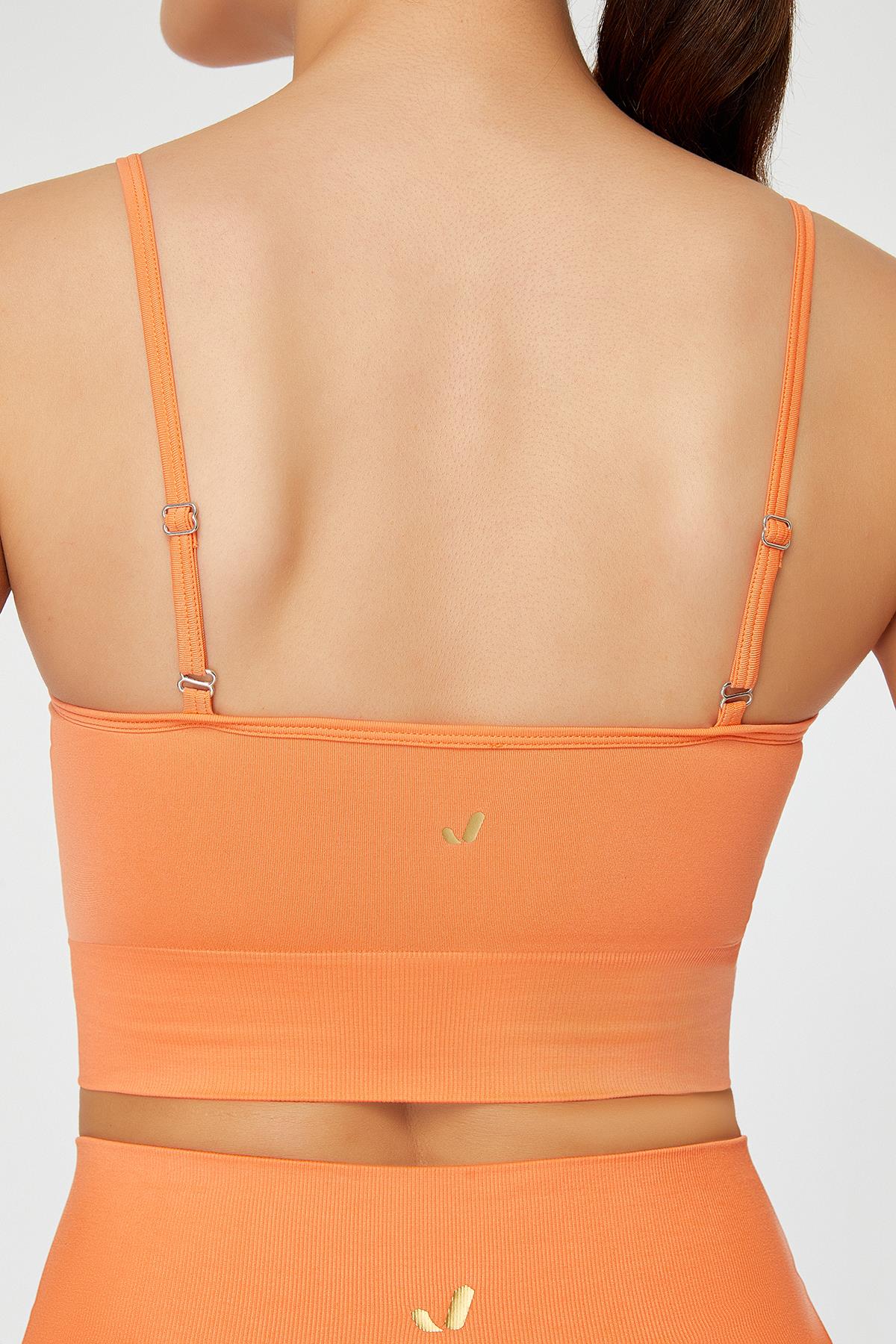 Vella İp Askılı Konfor Sport Bra Turuncu